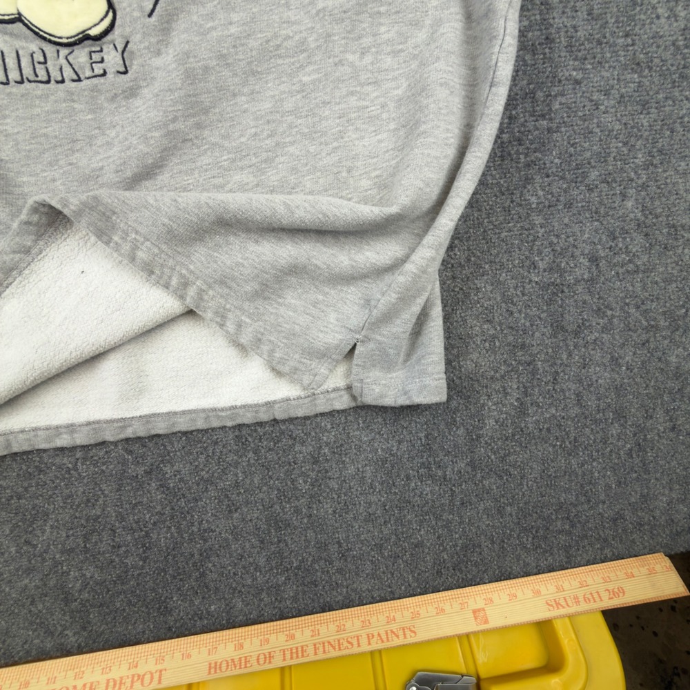 Vintage Mickey Unlimited V Neck Sweatshirt Gray Embroidered XL Jerry Leigh - Picture 6 of 9